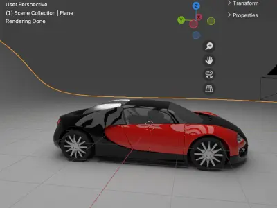 HD Bugatti Car Model 3D 3D model