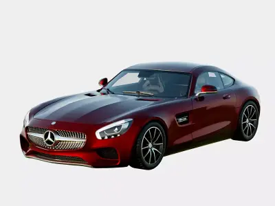 Mercedes-AMG GT S 2016 Low-poly 3D model