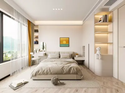 Master bedroom 3D model 3D model