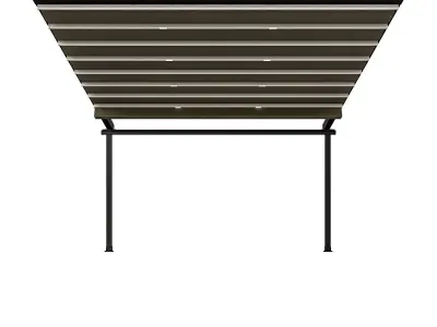 Motorized Pergola 5 oil rubbed bronze 3D model