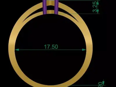 Solitaire Ring 03 3D print model