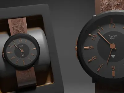 Luxury Watch Mid Poly Realistic Custom Designed Art ibby 3D model