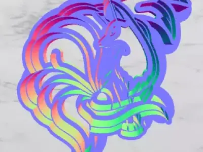 Pokemon 9 tails Cookie Cutter Free 3D print model