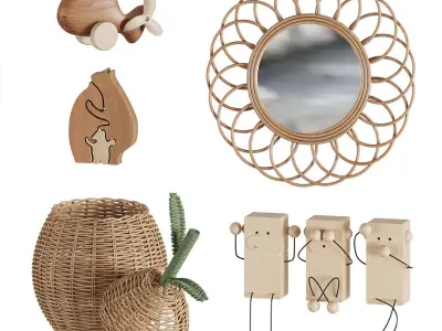 children decor set 03 3D model