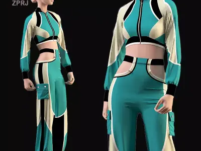 women sportswear- sport clothing  3D model