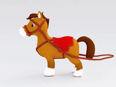 3D Cartoon Horse 3D model