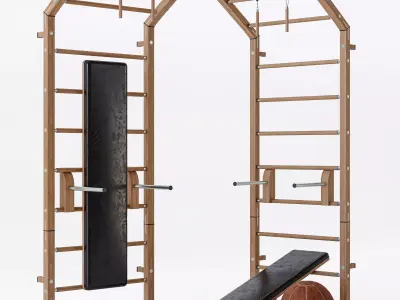 Maxwall Training sport set home gym 3D model