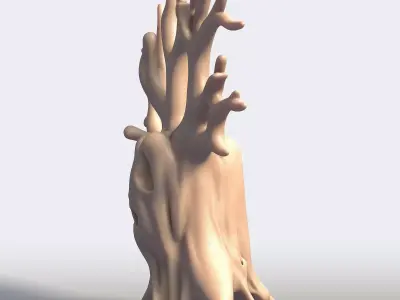 Spooky Haunted Tree Halloween  3D print model