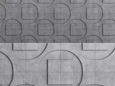 DECORATIVE 3D PANEL TECHNO low poly 3d model Low-poly 3D model