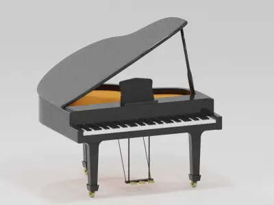 Cartoon Piano Low-poly 3D model