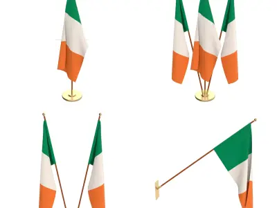 Ireland Flag Pack 3D model