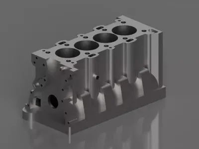 SR20DET Cast Iron Block  Low-poly 3D model