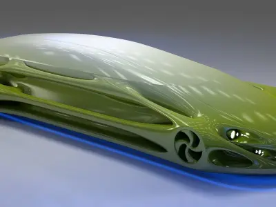 Futuristic Car HD 10 3D model
