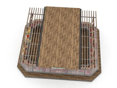 3d delicatessen 3D model sakkari meat counter Low-poly 3D model