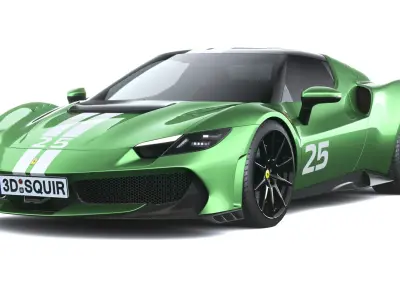 Ferrari 296 Speciale 2026 LowPoly Low-poly 3D model