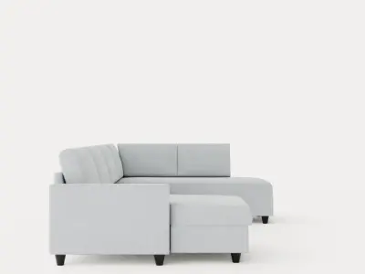 Garland U Bed Sofa Right Low-poly 3D model