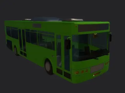 Bus with 5 Diff Textures Optimized for Unreal Engine And Unity Low-poly 3D model
