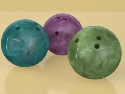 Bowling Balls 3D model