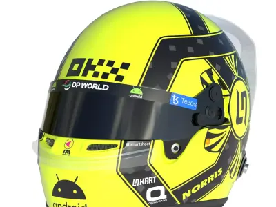 F1 McLaren Helmets 2023 3D model