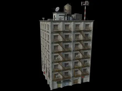 Modular Urban Buildings Pack Low-poly 3D model