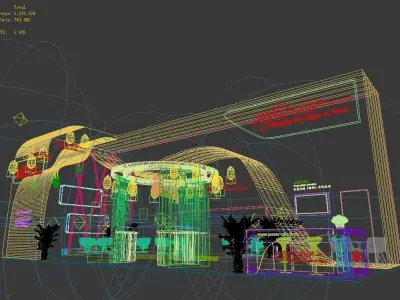 Showroom - Area - 15X6-3DMAX2009-029 3D model