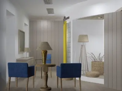 TROULOS-HOME interior design of hotel room 3D model