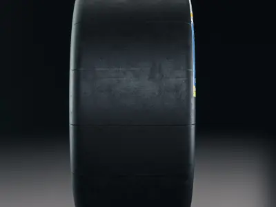 MICHELIN Racing Wheel HighPoly LowPoly 3D model