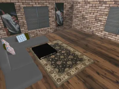 NEW LUXURY SOFA Low-poly 3D model