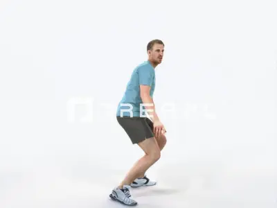 Mistery 08H Football Changing Direction Sports Man Low-poly 3D model