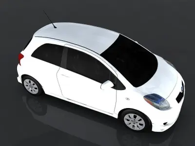 Toyota Yaris S Low-poly 3D model