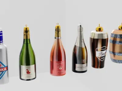 Christmas Alco-set 3D model 3D model