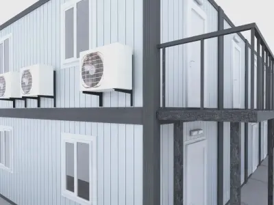 prefabricated building 3D model