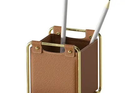 Leather Desk Accessories 3D model