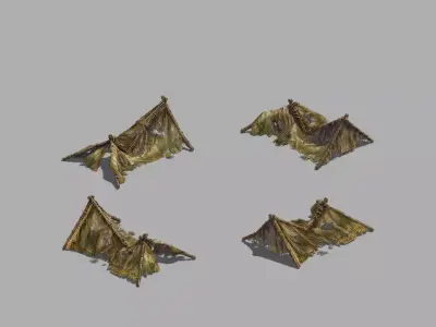 gAME Destruction - Military Camp Tent 02 3D model