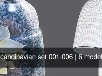 Scandinavian set 001-006 3D Model Collection