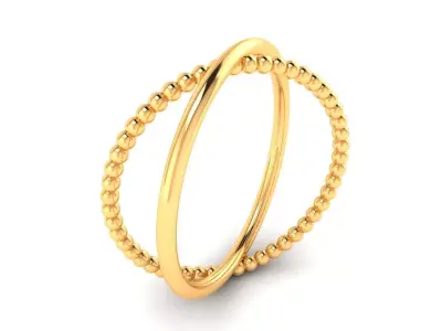 Ring M167 The luxury female abstract ring wedding 3D print model