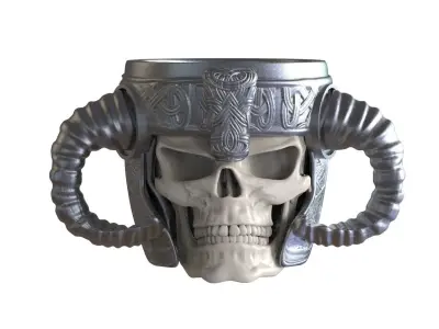 Viking Skull of Valhalla Mug  3D print model