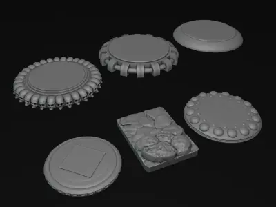 3d Printing Bases Pack Vol 2 3D print model