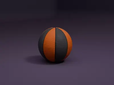 Procedural Basketball mulit-color optional Low-poly 3D model