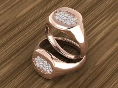 Diamond Jewelry Ring 3D print model