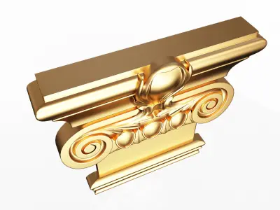 Antique Ionic capital 02 Low-poly 3D model
