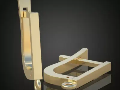 Earring 3D model 3D printable model 0146 Free 3D print model