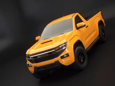 Generic Modern Pickup Truck Short Cab Low-poly 3D model