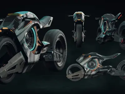 Cyberbike VFX Asset 3D model