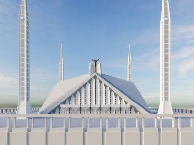 Faisal Mosque ISLAMABAD 3D model