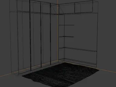 Armario Casal Simples - Simple Couple Wardrobe Free low-poly 3D model