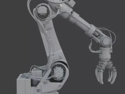 Industrial Robotic Arm 3D Model 3D model