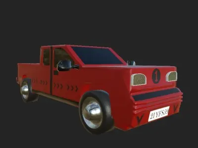 iiiiii pickup truck Low-poly 3D model