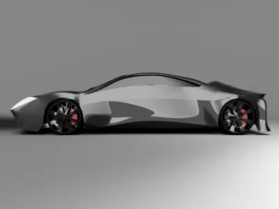 Electric Sports Car Concept 3D print model