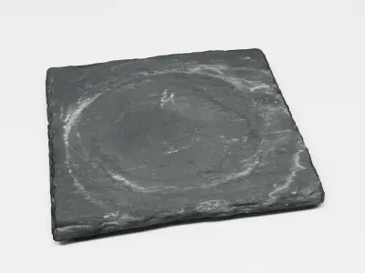 Slate coasters 3 3D model